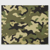 Klassiek groen en bruin camouflage inpakpapier (Vlak)