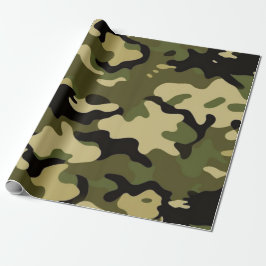 Klassiek groen en bruin camouflage inpakpapier