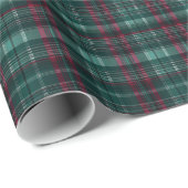 Klassiek groen en rood geplateerd patroon – Feeste Cadeaupapier (Rol Hoek)