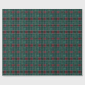 Klassiek groen en rood plaid – Feestelijke Kerst Cadeaupapier (Vlak)