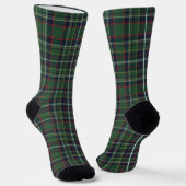 Klassiek groen en rood tartan geruit patroon sokken (Gebogen)