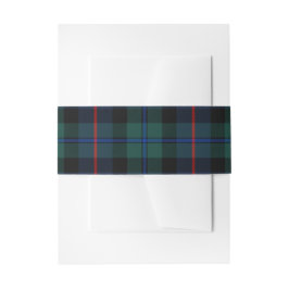 Klassiek groen en rood tartan Kerstmis Uitnodigingen Wikkel