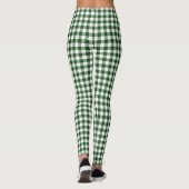 Klassiek groen en wit buffelpatroon leggings (Achterkant)