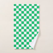 Klassiek groen geruit bad handdoek (Handdoek)