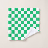 Klassiek groen geruit bad handdoek (Wasdoekje)
