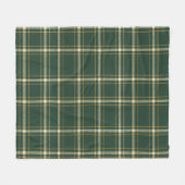 Klassiek groen geruit Kerstmis Fleece Deken (Voorkant (Horizontaal))