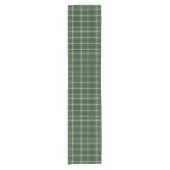 Klassiek groen geruit Kerstmis Korte Tafelloper (Voorkant)