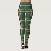 Klassiek groen geruit Kerstmis Leggings (Achterkant)