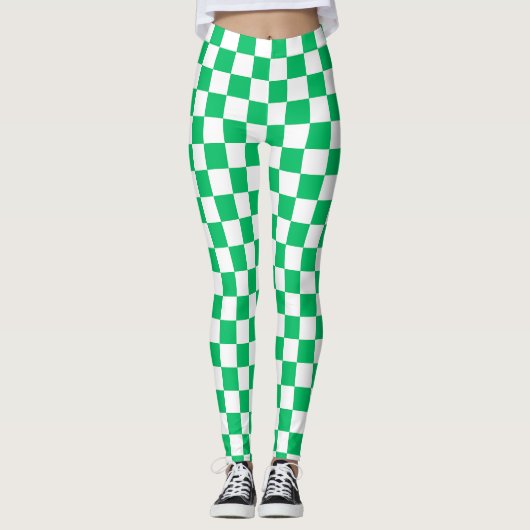 Klassiek groen geruit leggings (Voorkant)