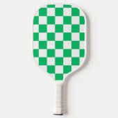 Klassiek groen geruit pickleball paddle (Achterkant)