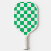 Klassiek groen geruit pickleball paddle (Voorkant)