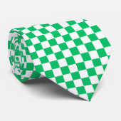Klassiek groen geruit stropdas (Opgerold)