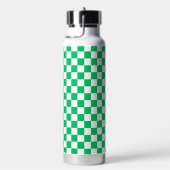 Klassiek groen geruit  waterfles (Rechts)