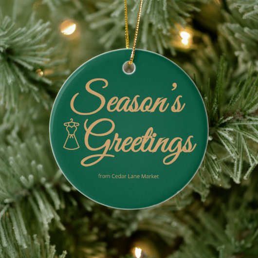 Klassiek groen & goud logo ornament (Boom)
