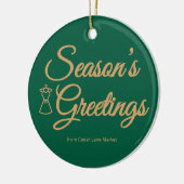 Klassiek groen & goud logo ornament (Links)