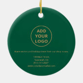 Klassiek groen & goud logo ornament (Achterkant)
