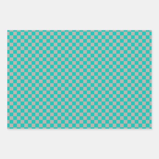 Klassiek Groen, Grijs Plaid Inpakpapier Vel (Voorkant)