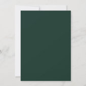Klassiek groen huwelijk kaart (Achterkant)