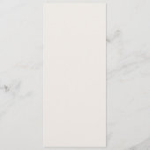 Klassiek groen ivoor kalligrafie trouwmenu menu (Achterkant)