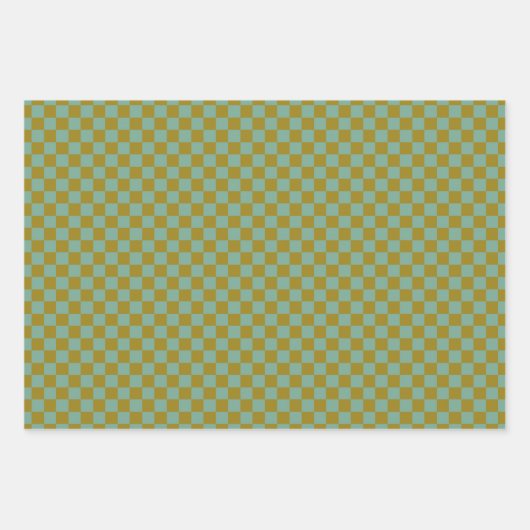 Klassiek Groen, Khaki Plaid Inpakpapier Vel (Voorkant 2)