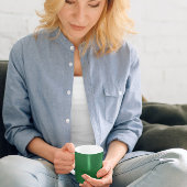 Klassiek groen koffiemok