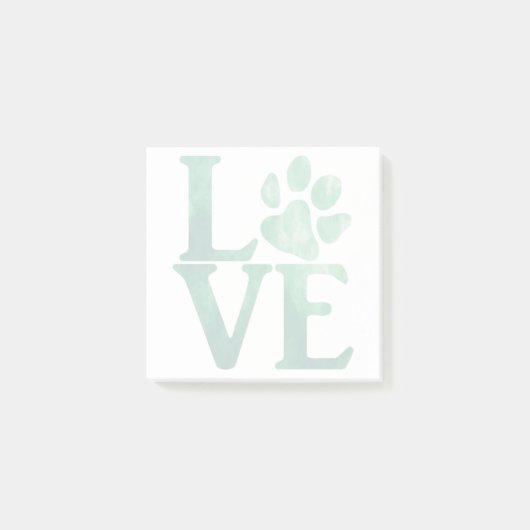 Klassiek Groen met Liefde Post-it® Notes (Voorkant)