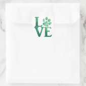 Klassiek Groen met Liefde Vierkante Sticker (Tas)