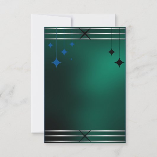 Klassiek groen ontwerp kaart (Achterkant)