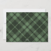 Klassiek Groen Plakken Monogram Foto Kerstmis Feestdagenkaart (Achterkant)