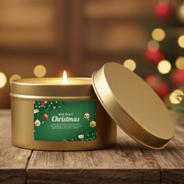 Klassiek groen prettig kerstfeest rechthoekige sticker