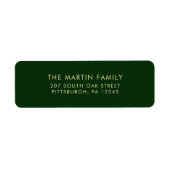 Klassiek groen retouradreslabel etiket (Voorkant)