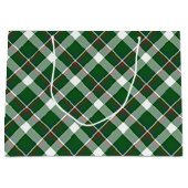 Klassiek groen rood blauw wit speldenkpatroon groot cadeauzakje (Voorkant)