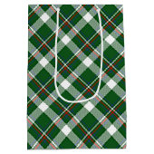 Klassiek groen rood blauw wit speldenkpatroon medium cadeauzakje (Achterkant)