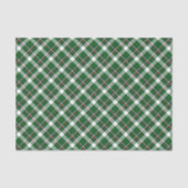 Klassiek groen rood blauw wit speldenkpatroon tissuepapier (Voorkant)