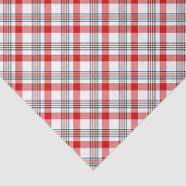 Klassiek groen rood blauw wit speldenkpatroon tissuepapier (Detail)