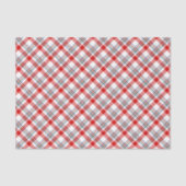 Klassiek groen rood blauw wit speldenkpatroon tissuepapier (Voorkant)