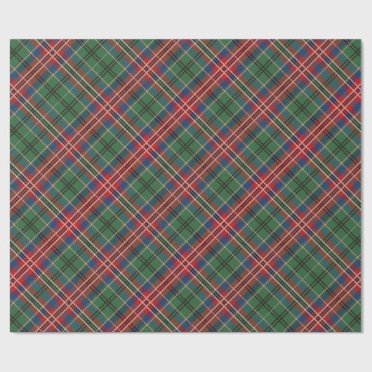 Klassiek groen rood geruite elegante tartan cadeaupapier (Vlak)