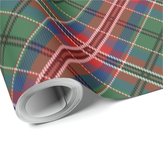 Klassiek groen rood geruite elegante tartan cadeaupapier (Rol Hoek)