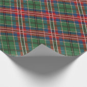 Klassiek groen rood geruite elegante tartan cadeaupapier (Hoek)