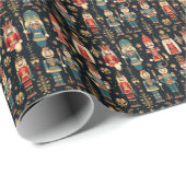 Klassiek Groen & Rood Notenkraker Ballet Cadeaupapier (Rol Hoek)