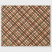 Klassiek groen rood Waterverf geplakt kunstpatroon Cadeaupapier (Vlak)