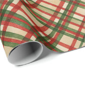 Klassiek groen rood Waterverf geplakt kunstpatroon Cadeaupapier (Rol Hoek)