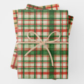 Klassiek groen rood Waterverf geplakt kunstpatroon Inpakpapier Vel (In situ)