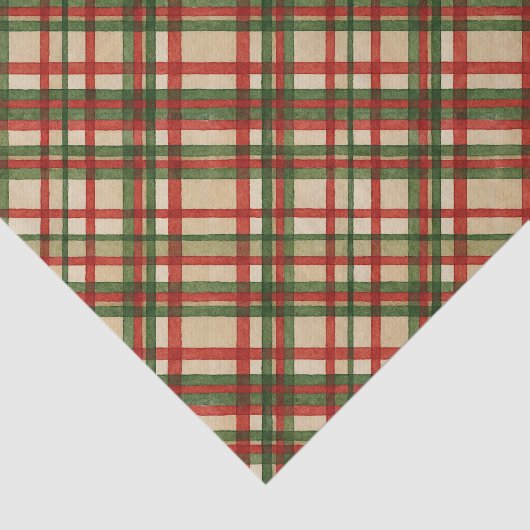 Klassiek groen rood Waterverf geplakt kunstpatroon Tissuepapier (Detail)