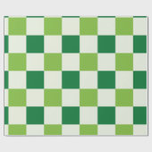 Klassiek groen schaakbordpatroon cadeaupapier (Vlak)