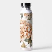 Klassiek groen sinaasappel boho bloemenkalligrafie waterfles (Links)