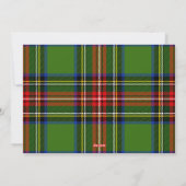 Klassiek groen tartan geruit Kerstmis Feestdagenkaart (Achterkant)