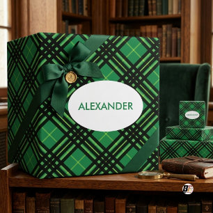 Klassiek groen tartan geruit patroon cadeaupapier