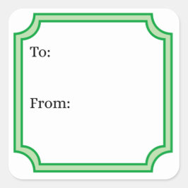 Klassiek groen vierkante sticker