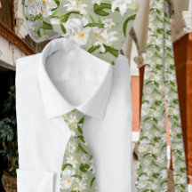 Klassiek Groen Wit Bloempatroon